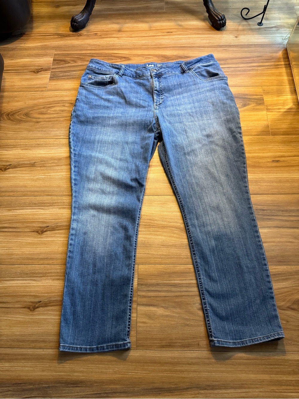Lee Women's Straight-Leg Jeans in Medium Blue Wash